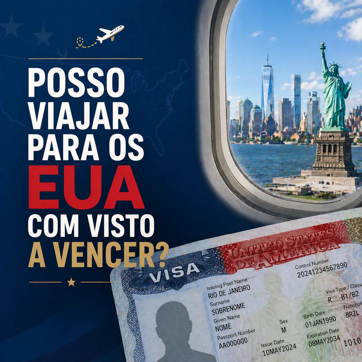 Imagem ilustrativa para o artigo Posso viajar para os EUA com visto a vencer? da Genuína Conexão